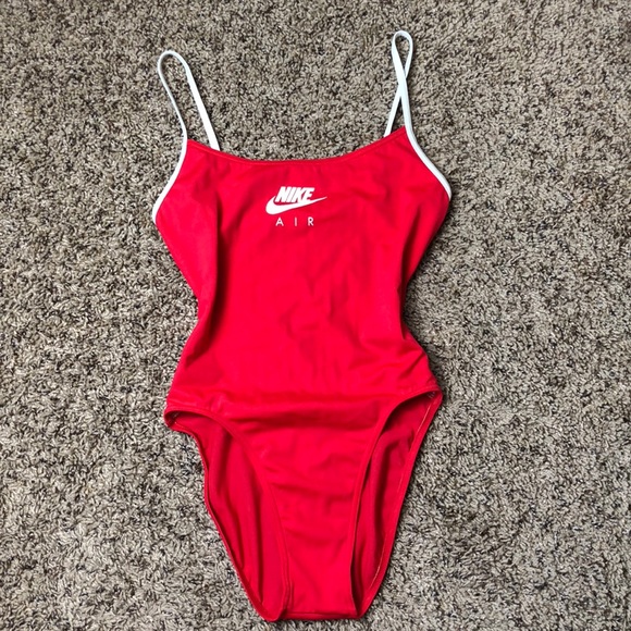 red nike bathing suit
